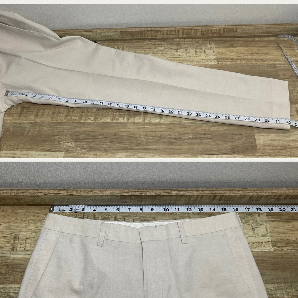 J.Crew Ludlow Slim Pants Baird McNutt Irish Linen Cotton Cream 30x32 New *READ* - Picture 6 of 9